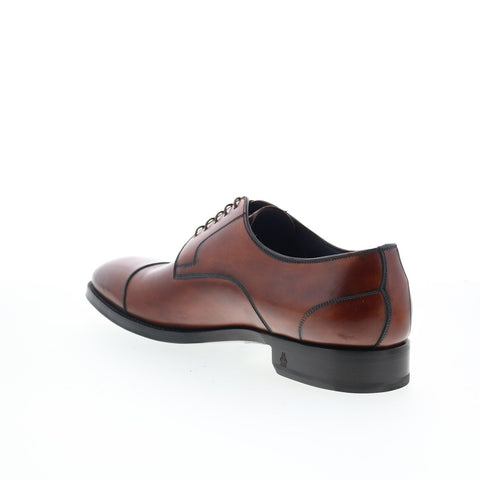 Di Bianco SBP901 Mens Brown Leather Lace Up Oxfords & Lace Ups Cap Toe Shoes