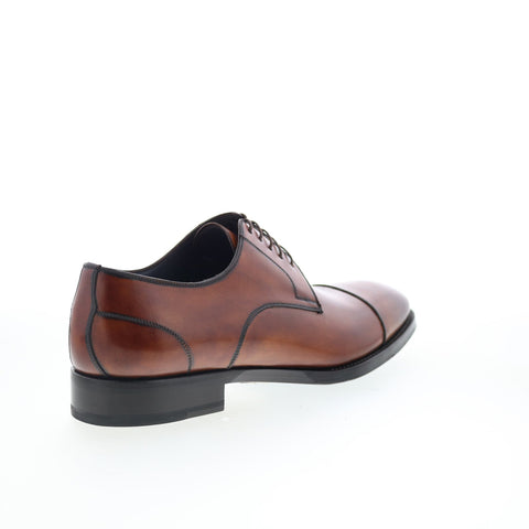 Di Bianco SBP901 Mens Brown Leather Lace Up Oxfords & Lace Ups Cap Toe Shoes