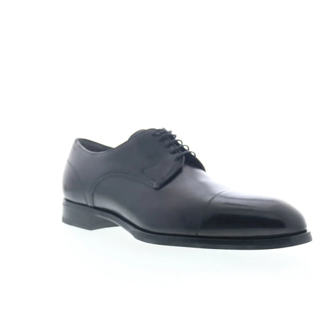 Di Bianco SBP901 Mens Black Leather Oxfords & Lace Ups Cap Toe Shoes