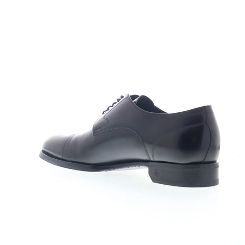 Di Bianco SBP901 Mens Black Leather Oxfords & Lace Ups Cap Toe Shoes