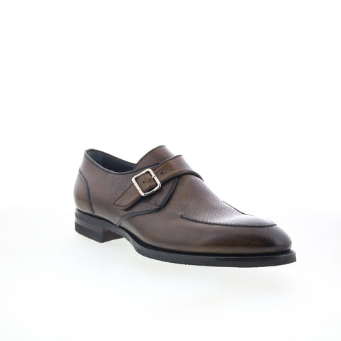 Di Bianco SBP906G Mens Brown Leather Loafers & Slip Ons Casual Shoes