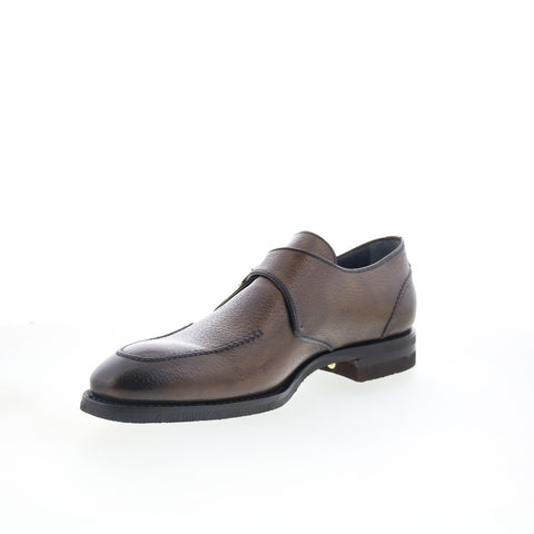 Di Bianco SBP906G Mens Brown Leather Loafers & Slip Ons Casual Shoes