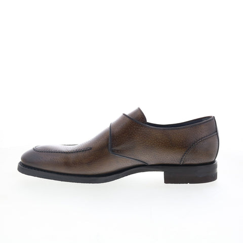 Di Bianco SBP906G Mens Brown Leather Loafers & Slip Ons Casual Shoes