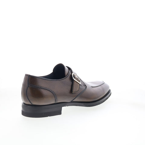 Di Bianco SBP906G Mens Brown Leather Loafers & Slip Ons Casual Shoes