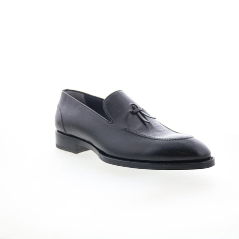 Di Bianco SBP931 Mens Black Leather Strap Loafers & Slip Ons Casual Shoes