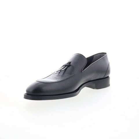 Di Bianco SBP931 Mens Black Leather Strap Loafers & Slip Ons Casual Shoes