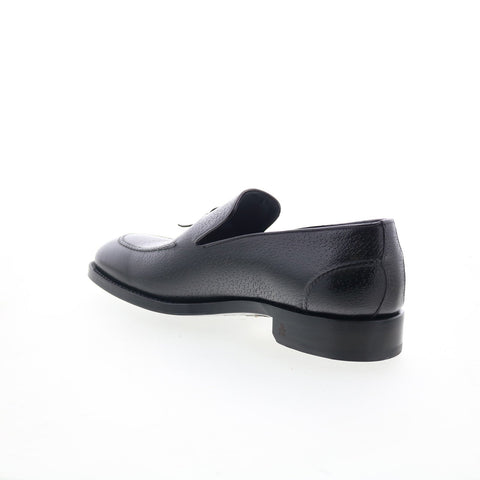Di Bianco SBP931 Mens Black Leather Strap Loafers & Slip Ons Casual Shoes