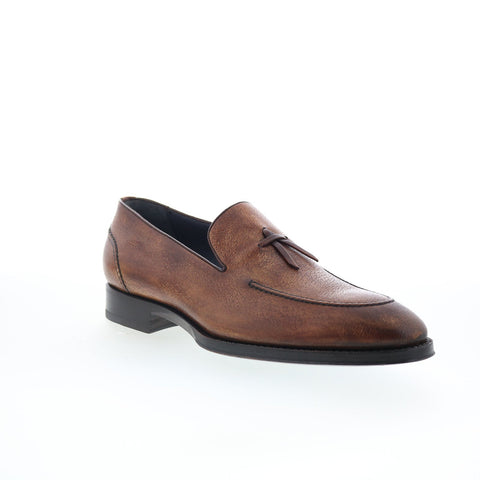 Di Bianco SBP931 Mens Brown Leather Slip On Loafers & Slip Ons Casual Shoes