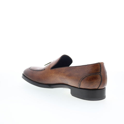 Di Bianco SBP931 Mens Brown Leather Slip On Loafers & Slip Ons Casual Shoes