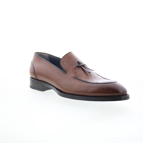 Di Bianco SBP931 Mens Brown Leather Strap Loafers & Slip Ons Casual Shoes