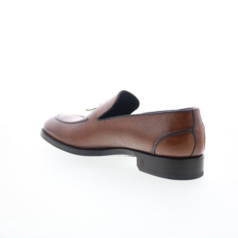 Di Bianco SBP931 Mens Brown Leather Strap Loafers & Slip Ons Casual Shoes
