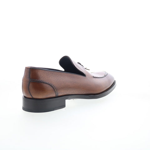 Di Bianco SBP931 Mens Brown Leather Strap Loafers & Slip Ons Casual Shoes