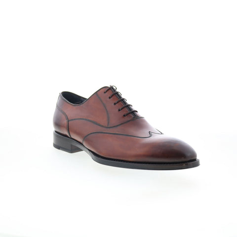 Di Bianco SBP932 Mens Brown Leather Lace Up Oxfords & Lace Ups Casual Shoes