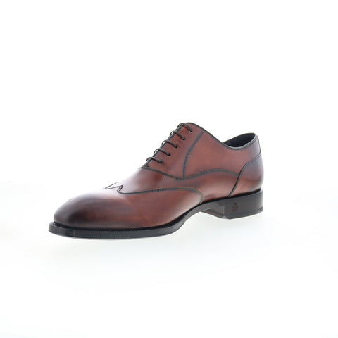 Di Bianco SBP932 Mens Brown Leather Lace Up Oxfords & Lace Ups Casual Shoes