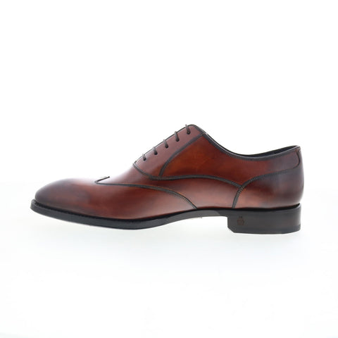 Di Bianco SBP932 Mens Brown Leather Lace Up Oxfords & Lace Ups Casual Shoes