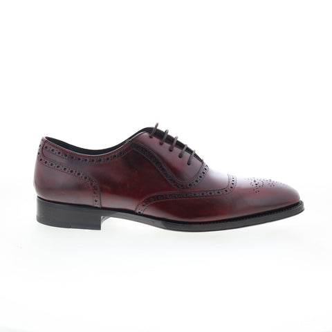 Di Bianco SBP940 Mens Burgundy Oxfords & Lace Ups Wingtip & Brogue Shoes