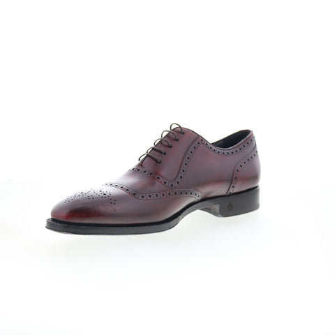 Di Bianco SBP940 Mens Burgundy Oxfords & Lace Ups Wingtip & Brogue Shoes