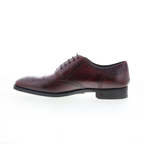 Di Bianco SBP940 Mens Burgundy Oxfords & Lace Ups Wingtip & Brogue Shoes