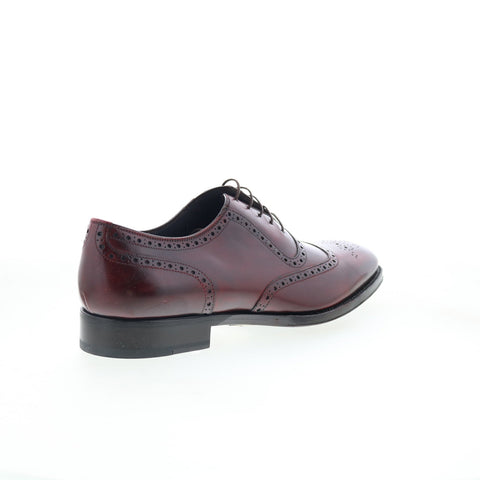 Di Bianco SBP940 Mens Burgundy Oxfords & Lace Ups Wingtip & Brogue Shoes