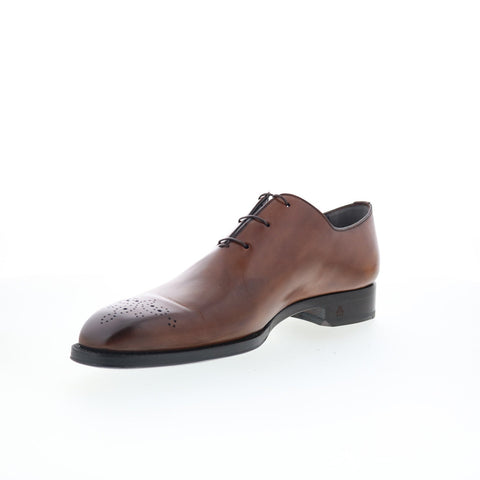 Di Bianco SBP957 Mens Brown Leather Lace Up Oxfords & Lace Ups Casual Shoes