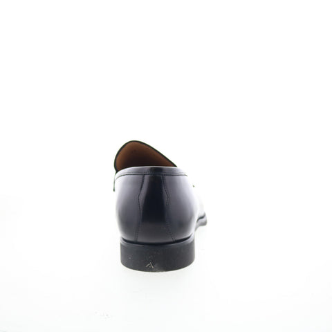 Di Bianco Brera Deco SC524 Mens Black Leather Loafers & Slip Ons Penny Shoes