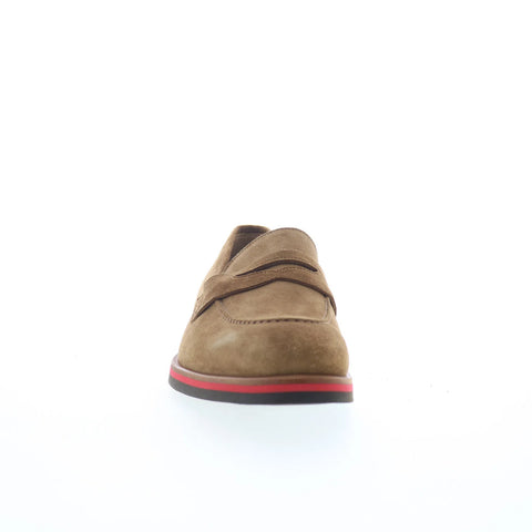 Di Bianco SC524 Mens Brown Suede Slip On Loafers & Slip Ons Penny Shoes