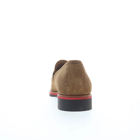 Di Bianco SC524 Mens Brown Suede Slip On Loafers & Slip Ons Penny Shoes