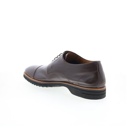 Di Bianco SC538 Mens Brown Leather Lace Up Oxfords & Lace Ups Cap Toe Shoes