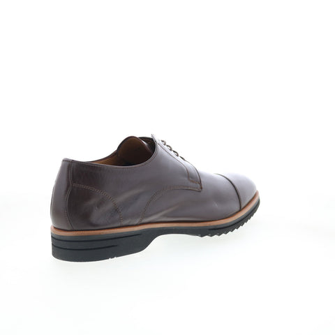 Di Bianco SC538 Mens Brown Leather Lace Up Oxfords & Lace Ups Cap Toe Shoes