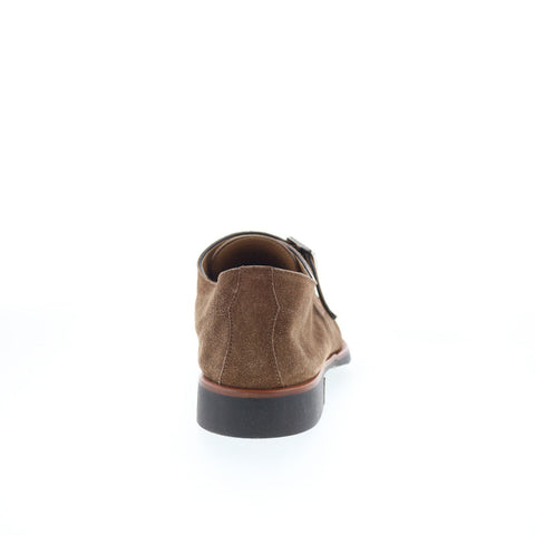 Di Bianco SC542 Mens Brown Suede Hook & Loop Loafers & Slip Ons Casual Shoes