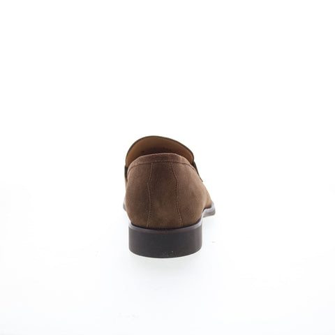 Di Bianco SC546 Mens Brown Suede Slip On Loafers & Slip Ons Penny Shoes