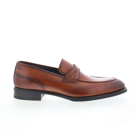 Di Bianco SC546 Mens Brown Leather Slip On Loafers & Slip Ons Casual Shoes