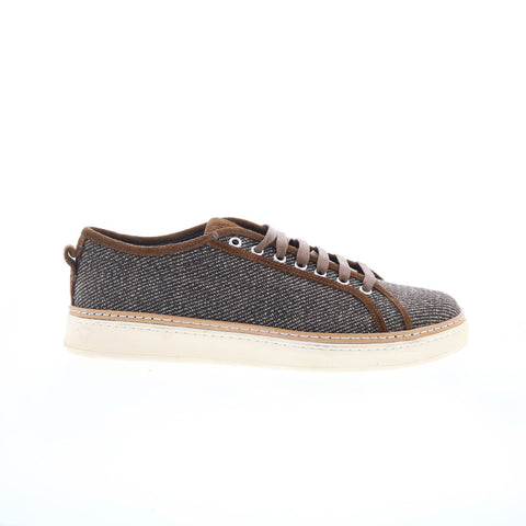 Di Bianco Corain SC553 Mens Brown Canvas Lace Up Lifestyle Sneakers Shoes