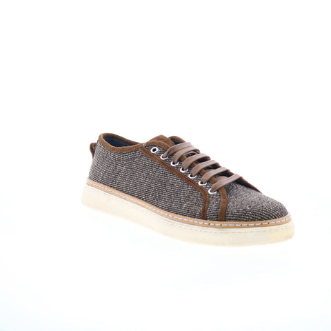 Di Bianco Corain SC553 Mens Brown Canvas Lace Up Lifestyle Sneakers Shoes