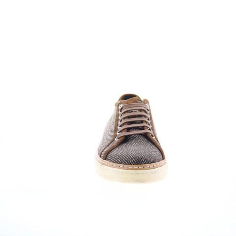 Di Bianco Corain SC553 Mens Brown Canvas Lace Up Lifestyle Sneakers Shoes