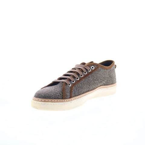 Di Bianco Corain SC553 Mens Brown Canvas Lace Up Lifestyle Sneakers Shoes