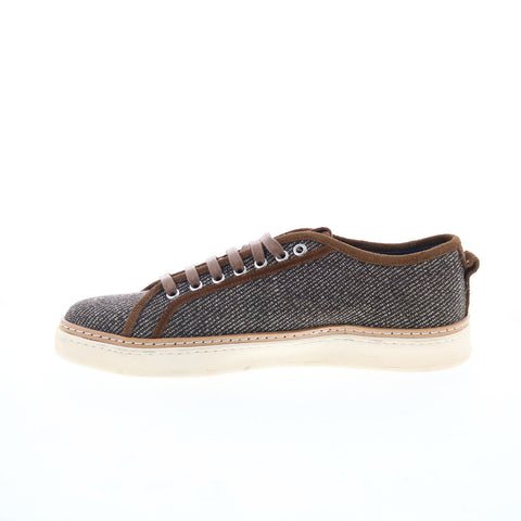 Di Bianco Corain SC553 Mens Brown Canvas Lace Up Lifestyle Sneakers Shoes