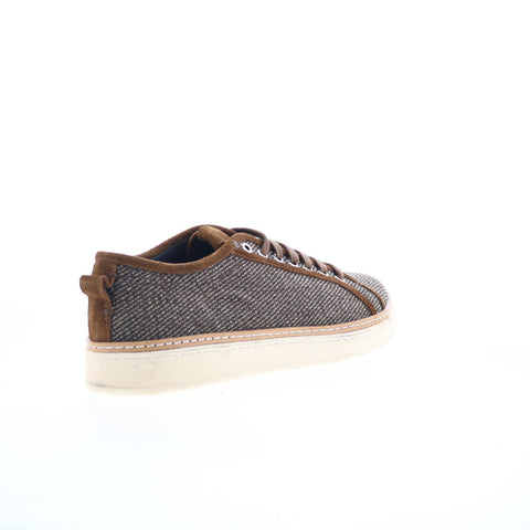 Di Bianco Corain SC553 Mens Brown Canvas Lace Up Lifestyle Sneakers Shoes