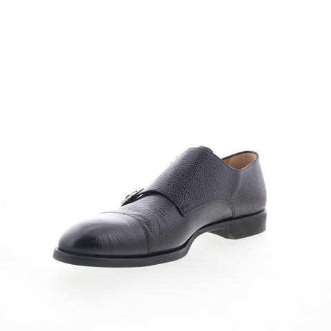 Di Bianco SC574 Mens Black Leather Loafers & Slip Ons Casual Shoes