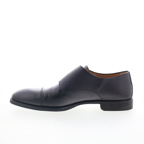 Di Bianco SC574 Mens Black Leather Loafers & Slip Ons Casual Shoes