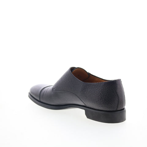Di Bianco SC574 Mens Black Leather Loafers & Slip Ons Casual Shoes