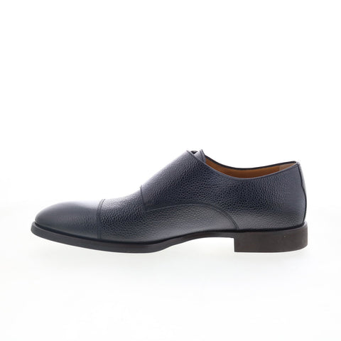 Di Bianco SC574 Mens Black Leather Loafers & Slip Ons Casual Shoes