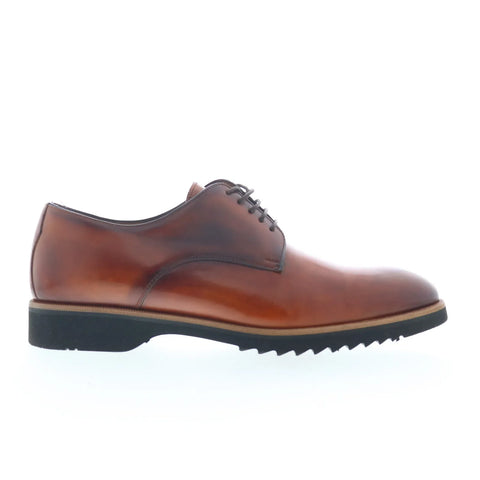 Di Bianco Vitello SC591 Mens Brown Oxfords & Lace Ups Plain Toe Shoes