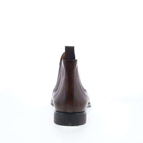 Di Bianco SC875 Mens Brown Leather Slip On Chelsea Boots