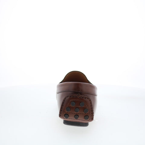 Di Bianco SD601 Mens Brown Leather Slip On Loafers & Slip Ons Moccasin Shoes