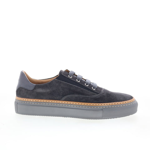 Di Bianco SD915 Mens Gray Leather Lace Up Lifestyle Sneakers Shoes