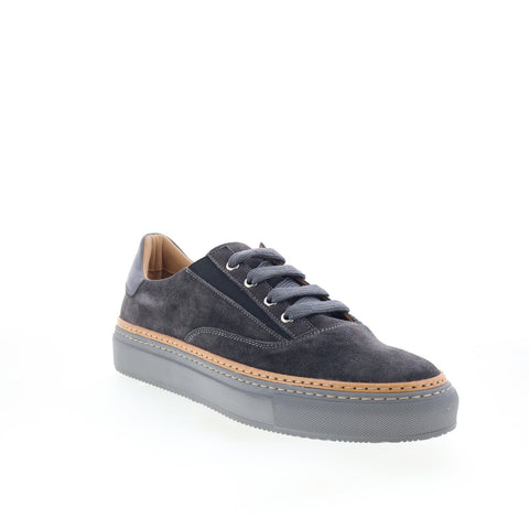 Di Bianco SD915 Mens Gray Leather Lace Up Lifestyle Sneakers Shoes