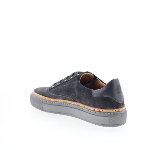 Di Bianco SD915 Mens Gray Leather Lace Up Lifestyle Sneakers Shoes