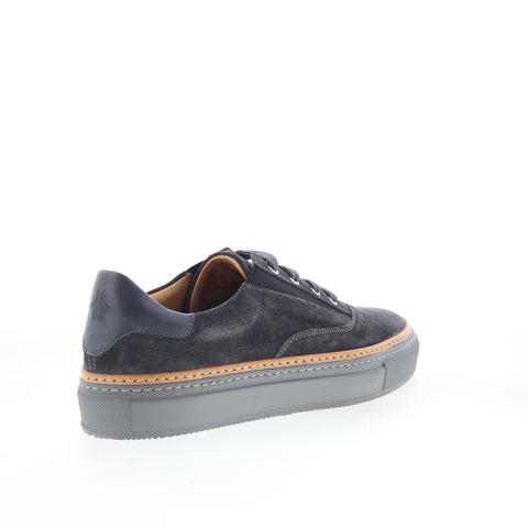 Di Bianco SD915 Mens Gray Leather Lace Up Lifestyle Sneakers Shoes