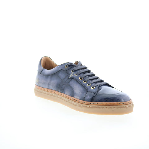 Di Bianco SDBOVO OVO Drake Mens Blue Leather Lifestyle Sneakers Shoes